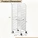 Giantex 20-Tier Kitchen Bun Pan Sheet Rack Aluminum Bakery Rack Home Commercial Kitchen Bakery Cooling Racks w/Wheels 2 Lockable & Open Shelf