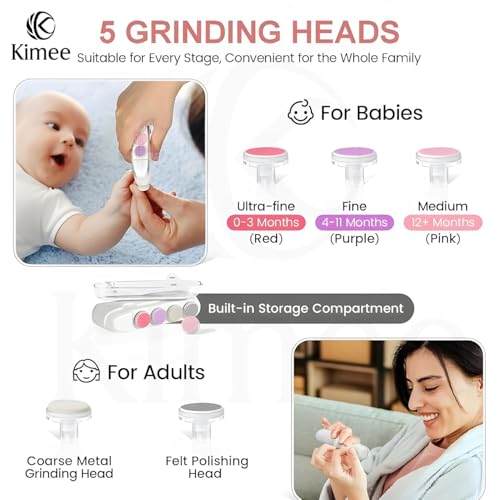 Image of KIMEE Electric Nail Trimmer For, Baby Nail Trimmer, Baby Nail Cutter, Nail Trimmer For New Born,Toenail Clippers, Kids Nail Cutter With Light (Multi Colour), 1 Set