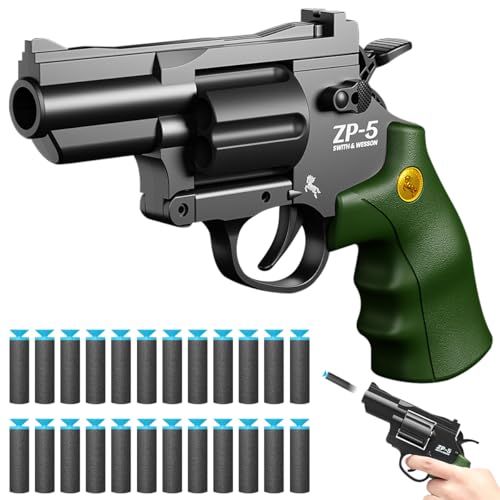 Pistola de juguete de espuma, pistola de juguete, pistola de juguete para niños a partir de 7 años, color verde