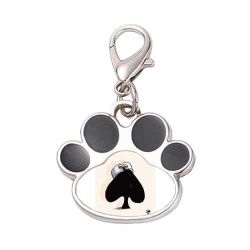 DIYthinker?Spade A Playing Cards Pattern Pet Tag Keychain Dog Cat ID