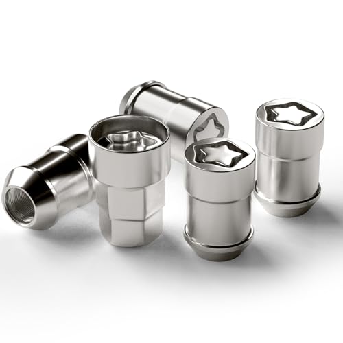 TAGMORE M12x1.5 Acorn Cone Seat Wheel Lock Set, Chrome Lug Nuts, 4 PCS