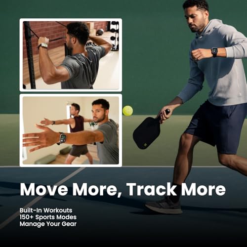 Image of Amazfit Bip Max 50mm Smartwatch, 2.07 inch AMOLED Display, 20 Days of Battery, GPS, 4GB Storage, Offline Maps, Fitness Tracker, Hybrid Training, 150+ Sports, HYROX Mode, 5 ATM for Android & iPhone, Gray
