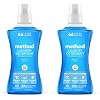 Method Liquid Laundry Detergent, Fresh Air, 66 Loads Per Bottle, Biodegradable Formula, Plant-Based Stain Remover, 53.5 Fl Oz Pack of 2