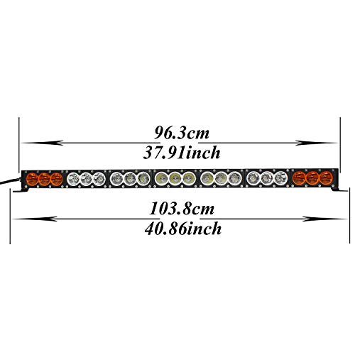38" Angelma Offroad Single Row Real Led's Super Spot Flood Combo Led Light Bar, 210W 24000 Lumen Off Road Polaris Rzr Utv Trucks Bumper Rock Rock Light Wiring Kits #TOP1