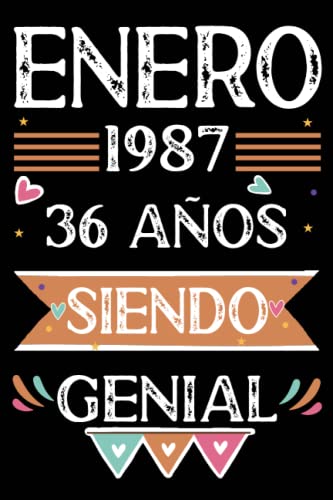 CUADERNO, Enero 1987, 36 Años Siendo Genial: Libro de visitas, cuaderno, 110 páginas de felicitaciones, idea de regalo, regalo Para la esposa, novia, mujer, La madre