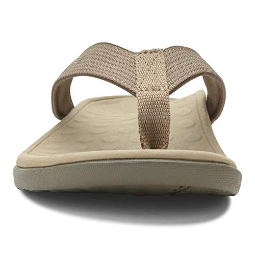 Vionic Unisex Wave Toe Post Sandal, 10 B(M) Us Women / 9 D(M) Us Men, (Khaki) #TOP4
