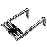 DXXWANG Leitern 2/3/4 Step Telescoping Boat Ladder mit Anti-Rutsch-Kreuzstück Edelstahl Swim Marine Boat Ladder Extension Leitern,3 Schritt