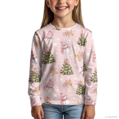 Image of Renewold Boys Girls Tees Kids T-Shirt Long Sleeve Crewneck T Shirts Casual Athletic Tops Clothing for Home School Travel