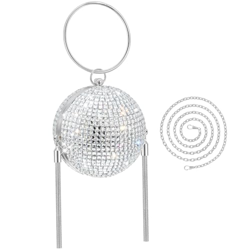 Image of Dansydaisy Women Disco Ball Purses Crystal Purses Rhinestone Party Evening Clutch Handbag New Year Bingo Night Party Gift
