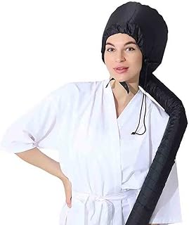 Bonnet Hood Hair Dryer Attachment Adjustable Hair Dryer Cap Portable Soft Hair Drying Salon Cap Hooded Hair Dryer for Hand Held Hair Dryer with Extended Hair Care Hair Dryer Hat for Hair Styling,Curling and Deep Conditioning(black)