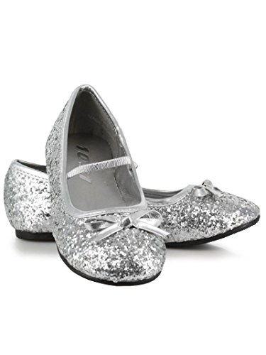Pleaser Shoes 185852 Sparkle Ballerina - Silver Child Shoes - Large - 2-3