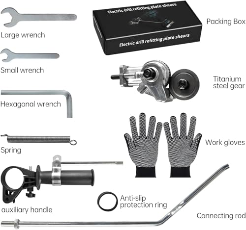 AFISEL Metal Nibbler Drill Attachment - Electric Drill Shears Attachment Cutter Nibbler,Sheet Metal Cutter Tool Adapter Is Fit For Cutting Various Metals Materials Such As Aluminum, Iron.