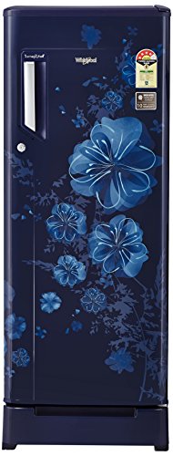 Image of Whirlpool 215L 4 Star Direct Cool Single Door Refrigerator (230 IMFresh Roy 4S, Sapphire Dahlia, Base Stand with Drawer)