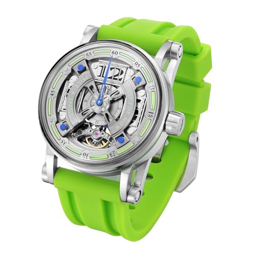 FEICE FM501 Skeleton automatyczny zegarek męski analogowy Ø44 mm zielony