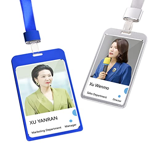 A Box Of 10Pcs High-Grade Highlight Metal Aluminum Alloy Badge Clip, Work Card, Badge, Work Permit, Bus Card, Access Control Card, Exhibition Card, Student Id Card Hanging Rope Card Set (Silver:10Pcs) #TOP3