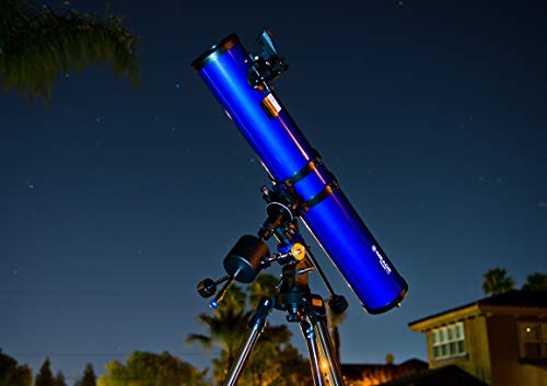 Meade Instruments – Polaris 114mm Aperture, Portable Backyard Reflecting Stargazing Astronomy Telescope for Beginners –Stable German Equatorial (GEM) Manual Mount – View the Moon, Planets & Stars, One Size, Blue - Thumbnail 3