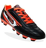 ICHNOS Downforce FG Firm Ground football boots Black Orange White (8 UK)