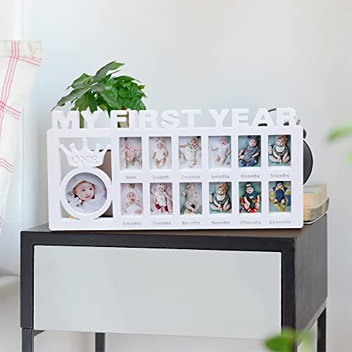 Baby Bilderrahmen Mein Erstes Jahr Erinnerung Babyparty Ersten Geburtstag Geschenke 12 Monate Fotogalerie für 12 Fotos Fotocollage Foto Momente Erinnerungs Rahme Baby Geburtsgeschenk