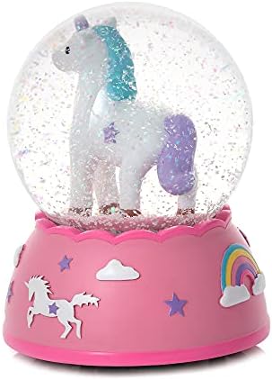 Shatterproof Unicorn Snow Globe for Girls | Musical Snow Globe - Unicorns Gifts for Girls | Unbreakable Snow Globes for Kids - Snowglobe | Granddaughter Gifts from Grandma| Plastic Snow Globe