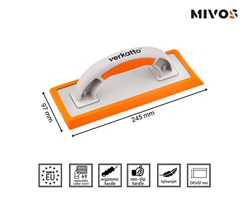 MIVOS Floating Board with Rubber Coating for Joints 245 x 97, Tile Joint Board with Beveled Rubber - Image 3
