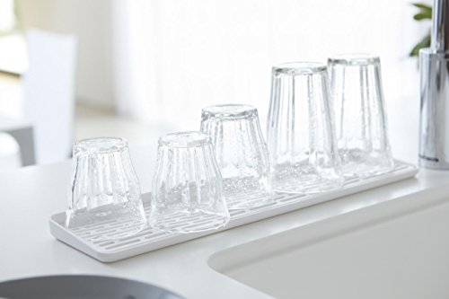 Yamazaki Sink Home Glass Plastic | Drainer Tray, One Size, White #TOP1