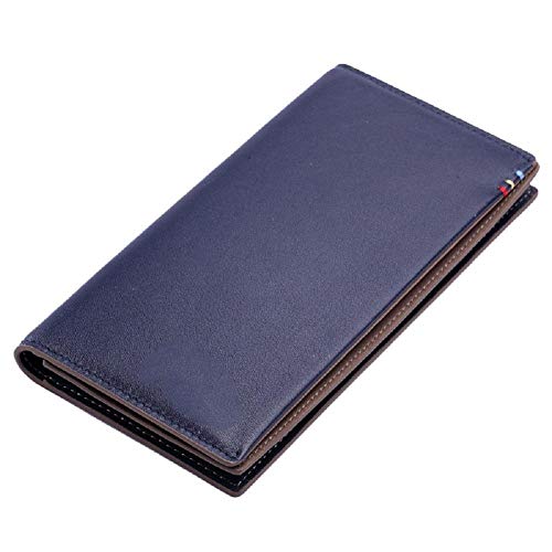 Lovemay Brieftasche I Lange Brieftasche für Herren I Brieftasche aus Leder mit RFID-Schutz I Handytasche Cover
