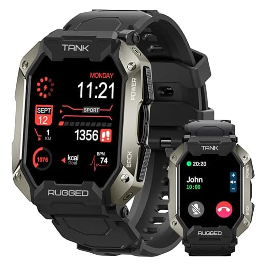 AMAZTIM Smart Watches for Men,50M Waterproof Rugged Military Grade Bluetooth Call(Answer/Dial Calls)，Health Tracker for Android Phones and iPhone Compatible,1.72" Heart Rate/Blood Pressure Watch