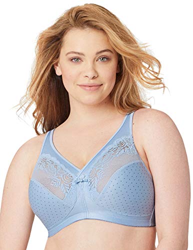 Glamorise Full Figure Plus Size MagicLift Minimizer Bra Wirefree #1003 Light Blue Glamorise Full Figure Plus Size MagicLift Minimizer Bra Wirefree #1003 Light Blue