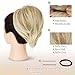 BARSDAR Straight Hair Bun Extensions - Synthetic Fully Short Ponytail Hair Bun Extensions for Women, Elastic Messy Scrunchies Hairpieces Daily Party - Mixed Blonde & Bleach Blonde Tips