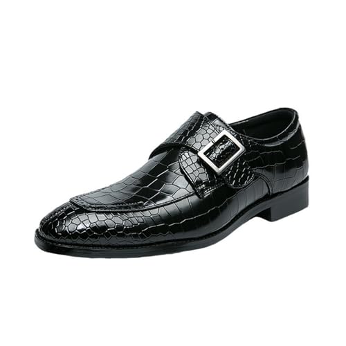 Leather Male Dress Shoes Lace Up Leather Round Toe Low-Top Lug Sole Non Slip Dress Shoes Classic Modern Formal Leather Shoes Casual Loafers