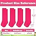 Sarfel Girls Softball Socks for Girls Youth Softball Socks Hot Pink, 3-6 Years