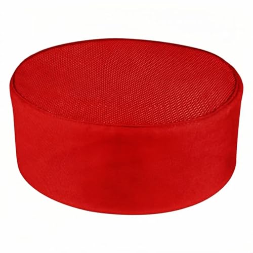 Duogoo Adjustable Unisex Chef Hat Baker Kitchen Cooking Cap Breathable Mesh Top Red