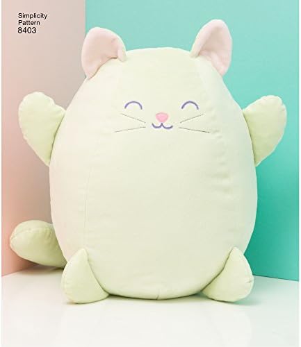 Simplicity Pattern 8403 Stuffed Kitties, Paper, White, 22 x 15 x 1 cm