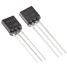 100pcs50pcs BC547 + 50pcs BC557 NPN PNP Bipolar PBP Low Power Transistor 100mA، 3-Pin