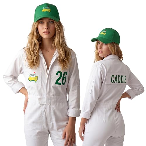 Jay Supply Golfer Caddie Uniform - Golf Caddy Jumpsuit and Hat Costume (Relaxed Fit 2XL 26 / Caddie)