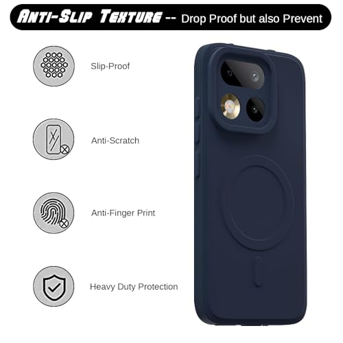 Image of Back Cover Compatible With Realme 16 Pro 5G | MagFit Ring Design (Non-Magnetic) | Shockproof Case | Anti-Slip Grip | Raised Camera Edges | Slim Protective Case for Realme 16 Pro 5G(Steel Blue)