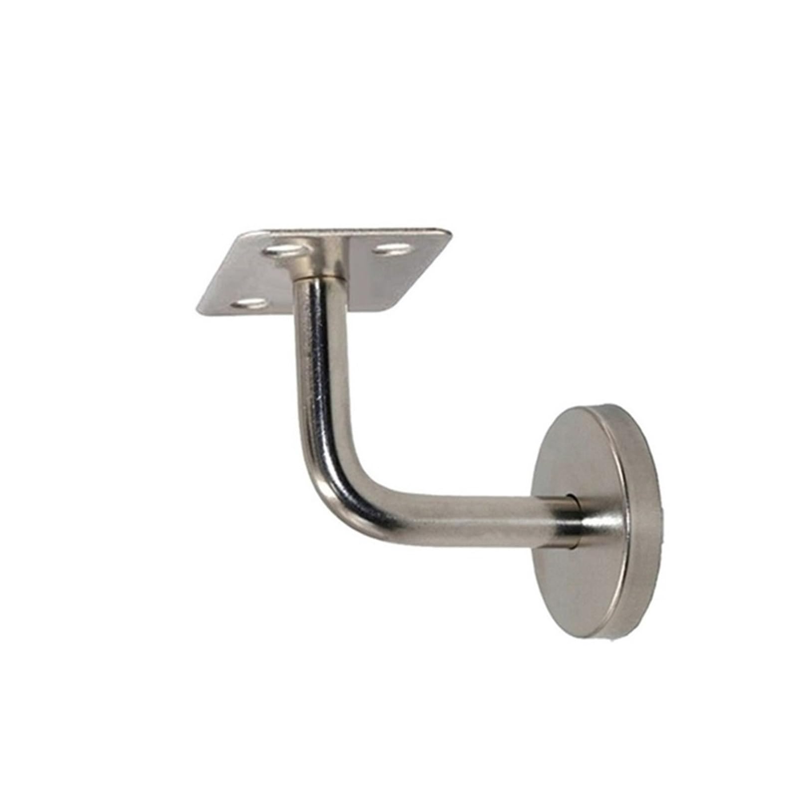 VAYEODEYU Silver Handrail Brackets 10 Pcs 50x60mm for Staircase Mopstick Flat Curved Support(Flat Support)