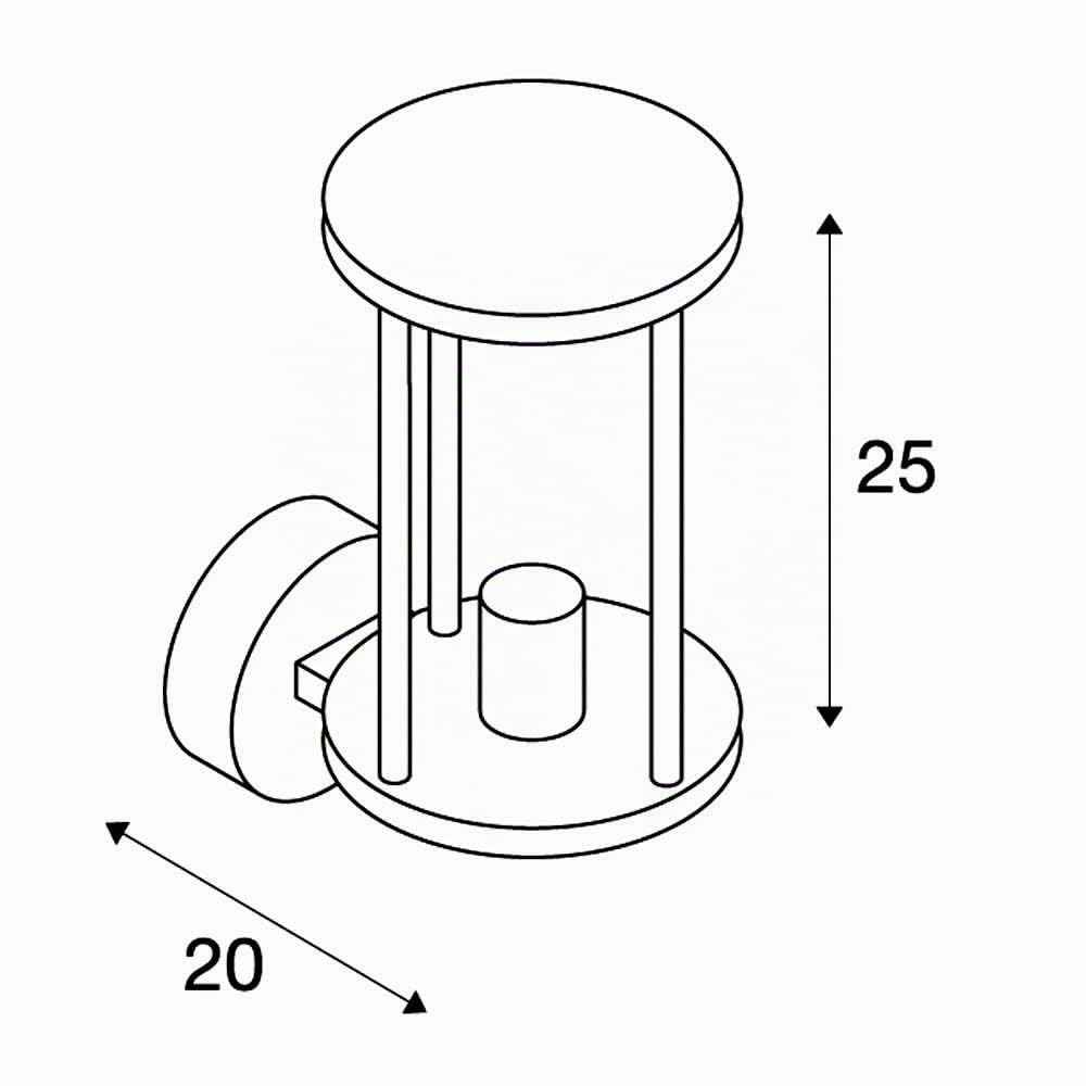 Außenwandleuchte PHOTONIA, E27, IP55, anthrazit, Glas klar, Grau