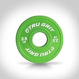 Tru Grit Fitness Competition Bumper Plates - Designed with High-Density Rubber, Solid Steel Center P