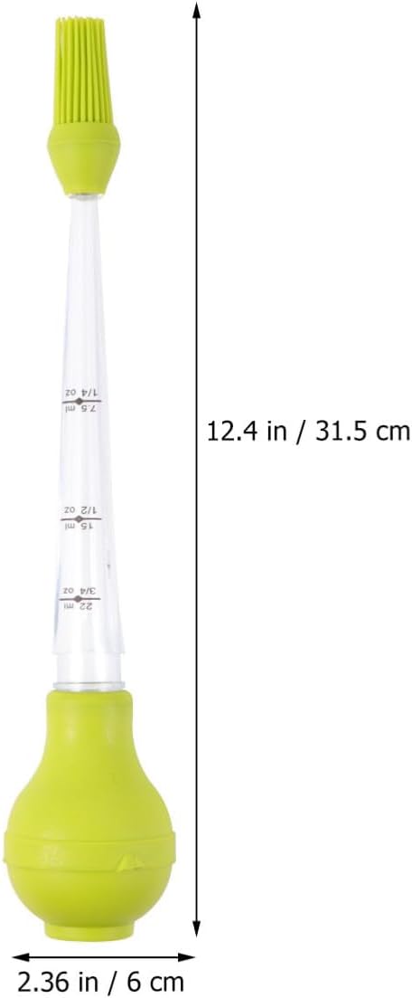 Turkey Seasoning Pump Silicone Kitchen Oil Dropper with Graduated Tube