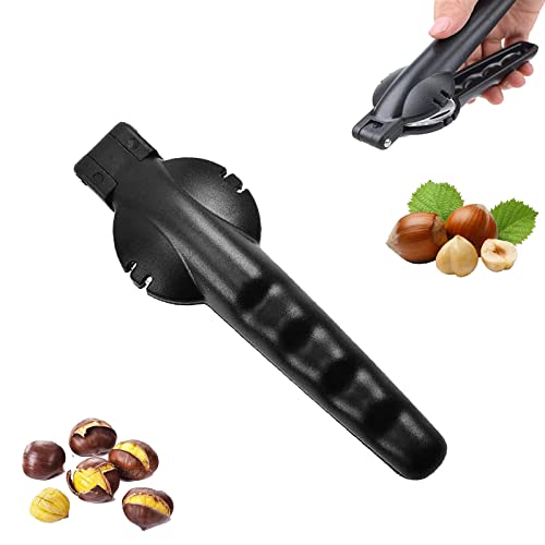 PTBWS Maronizange, Kastanie Schneider, Maronen Messer, Maroni Schneider Edelstahl, Kastanien Clip,für Walnüsse, Kastanien, Nüsse(Schwarz) Cover