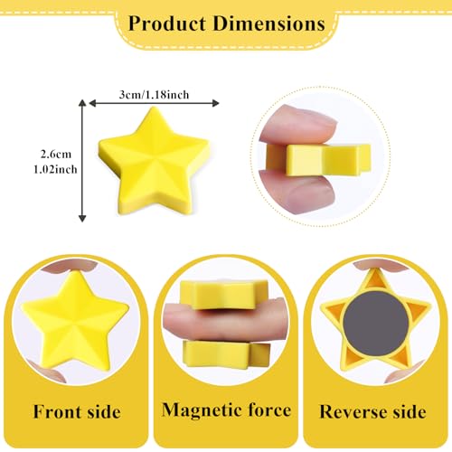 Imanes decorativos estrella amarilla 60 uds miniatura 3