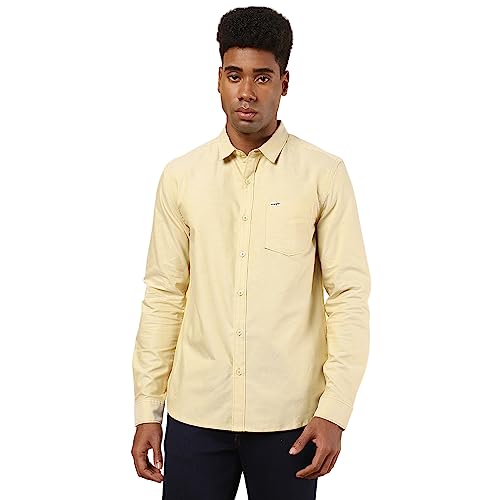 Image of Wrangler Men's Solid Brown Shirt (Regular)
