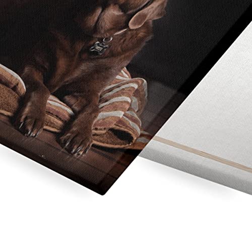 Tableau labrador sépia : grande affiche toile pour habiller un mur vide - 2