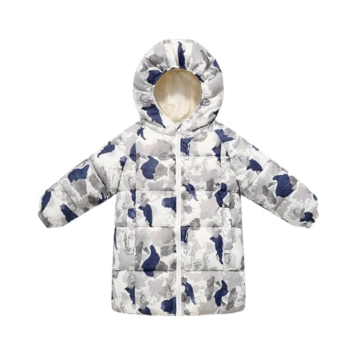 Kids Polka Dot Print Long Puffer Jacket Toddler Zipper Quilted Hooded Down Coats Lightweight Padded Snowsuit