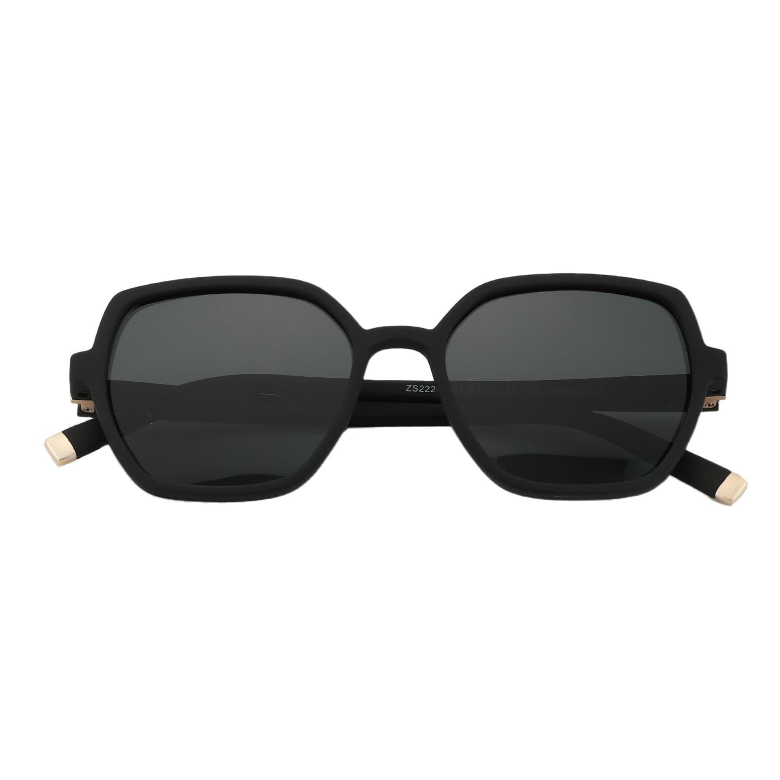 Modne sześciokątne okulary przeciwsłoneczne z polaryzacją damskie Uv400 Geometria Shade Ladies