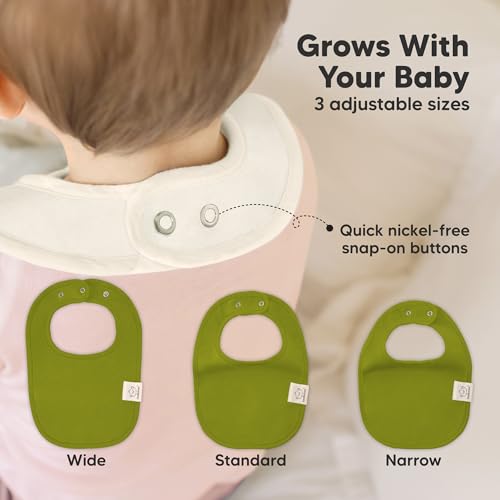 Image of 8-Pack Organic Baby Bibs for Boys, Girls - Soft Cotton Drooling and Teething Bibs for Baby Girl & Boy, Extra Absorbent, Easy to Clean & Put On for Toddler, Newborn, Infant 0-24 Months (Sahara)