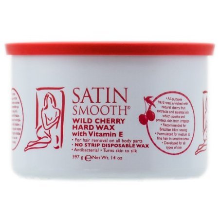 Satin SmoothWax - Wild Cherry Hard Wax with Vitamin E - 14 oz