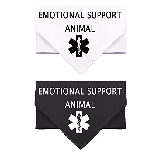 Generic Therapy Service Animal Gift Emotional Support Animal Printed Dog Bandana (Emotional Support Animal) #TOP5