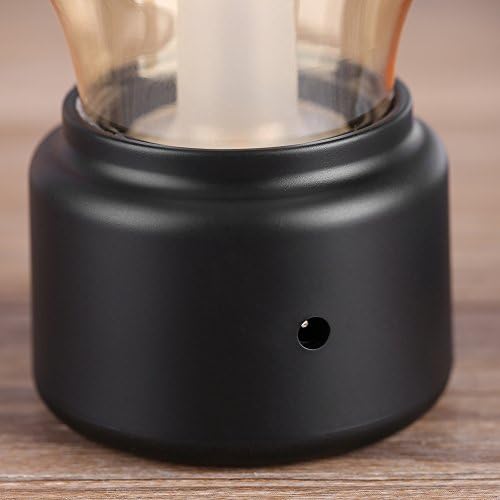 GOTOTOP Vintage LED Night Light, Creative Retro USB Rechargeable Bedside Table Lamp for Bedrooms Living Room Home Art Display Cafe Bar Studio(Black)